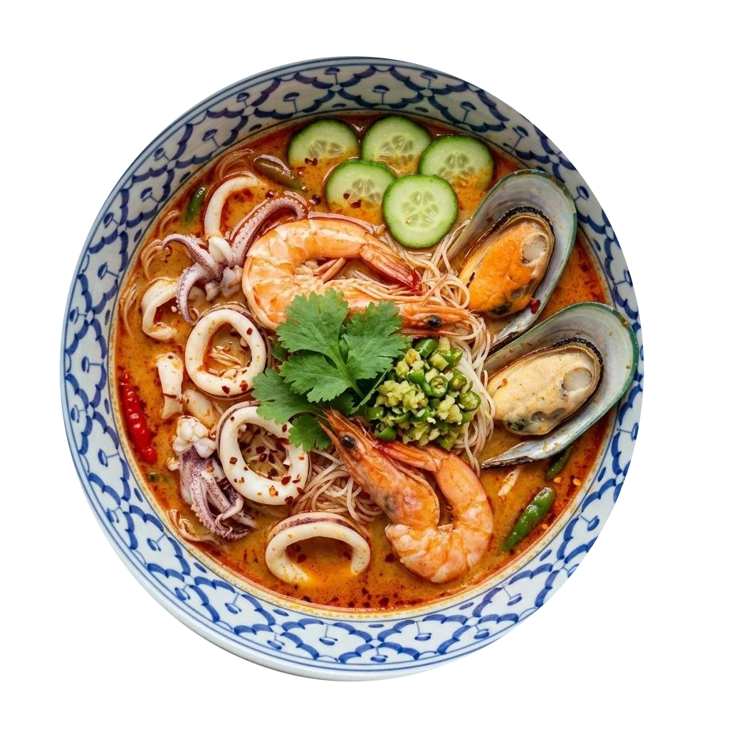 泰谷招牌冬陰功海鮮湯粉